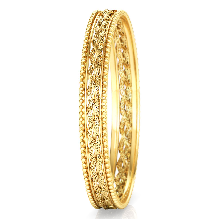 Mesh Twine Gold Bangle