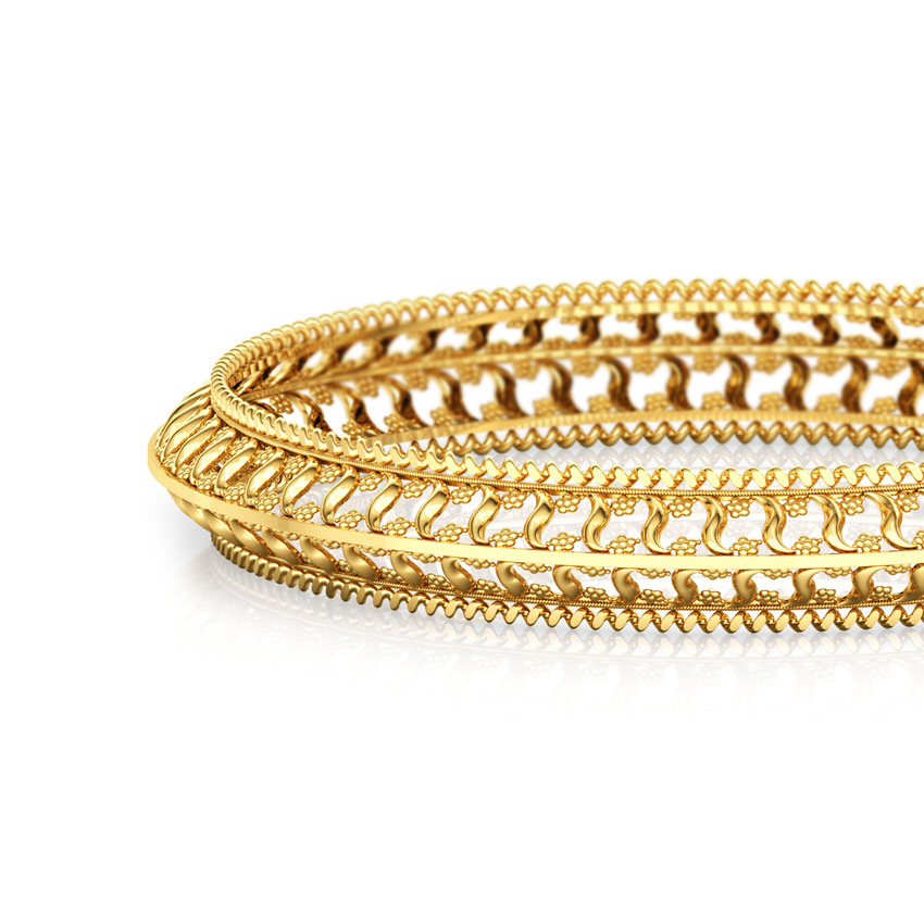 Wave Cut-Out Gold Bangle Wave Cut-Out Gold Bangle