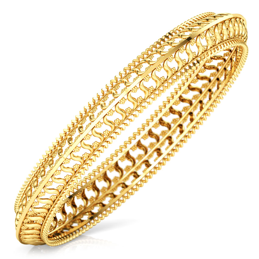Wave Cut-Out Gold Bangle Wave Cut-Out Gold Bangle
