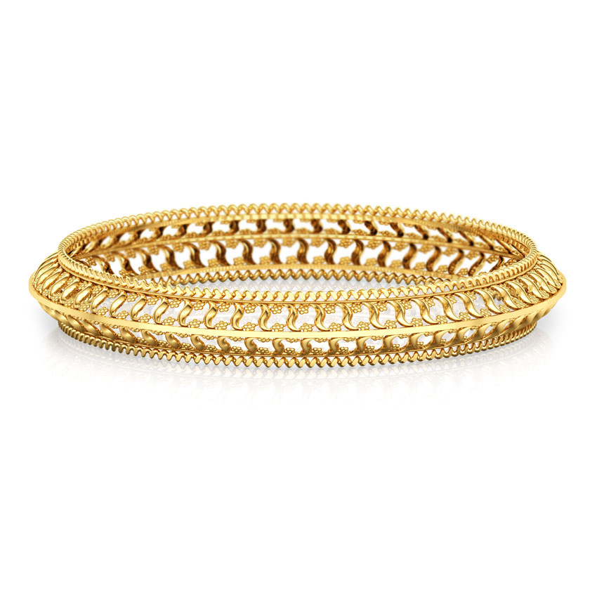 Wave Cut-Out Gold Bangle Wave Cut-Out Gold Bangle