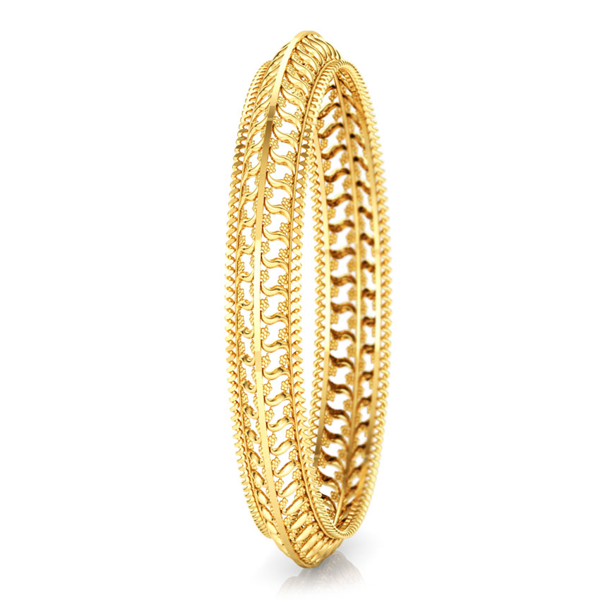 Wave Cut-Out Gold Bangle Wave Cut-Out Gold Bangle