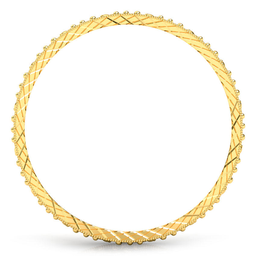 Bead Patterned Gold Bangle