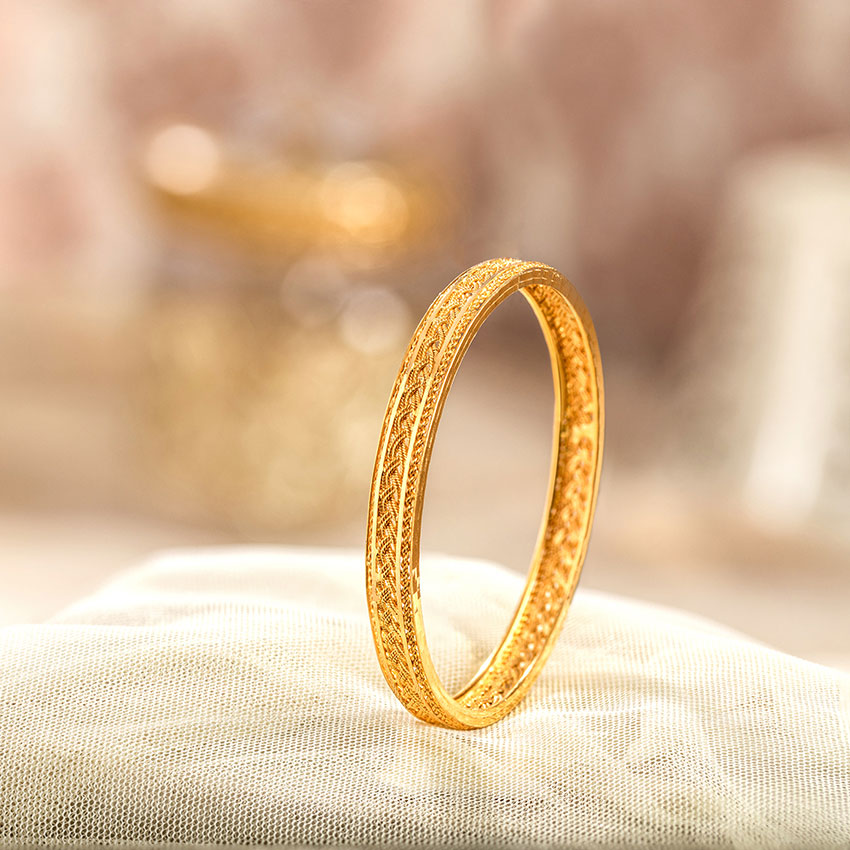 Flex Braid Gold Bangle