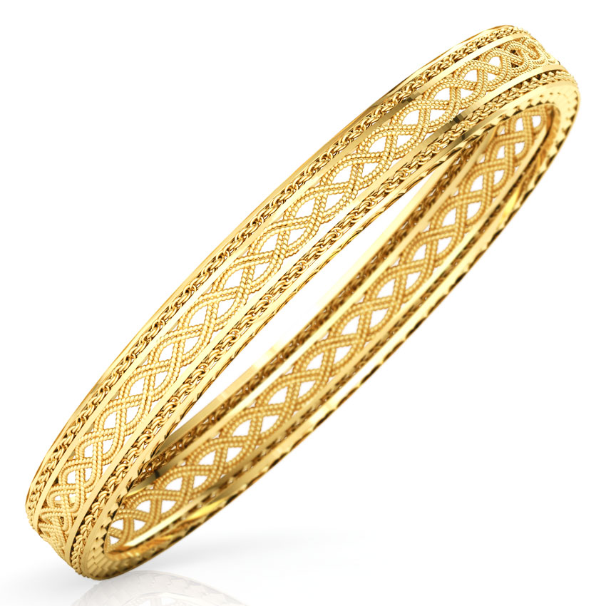 Flex Braid Gold Bangle