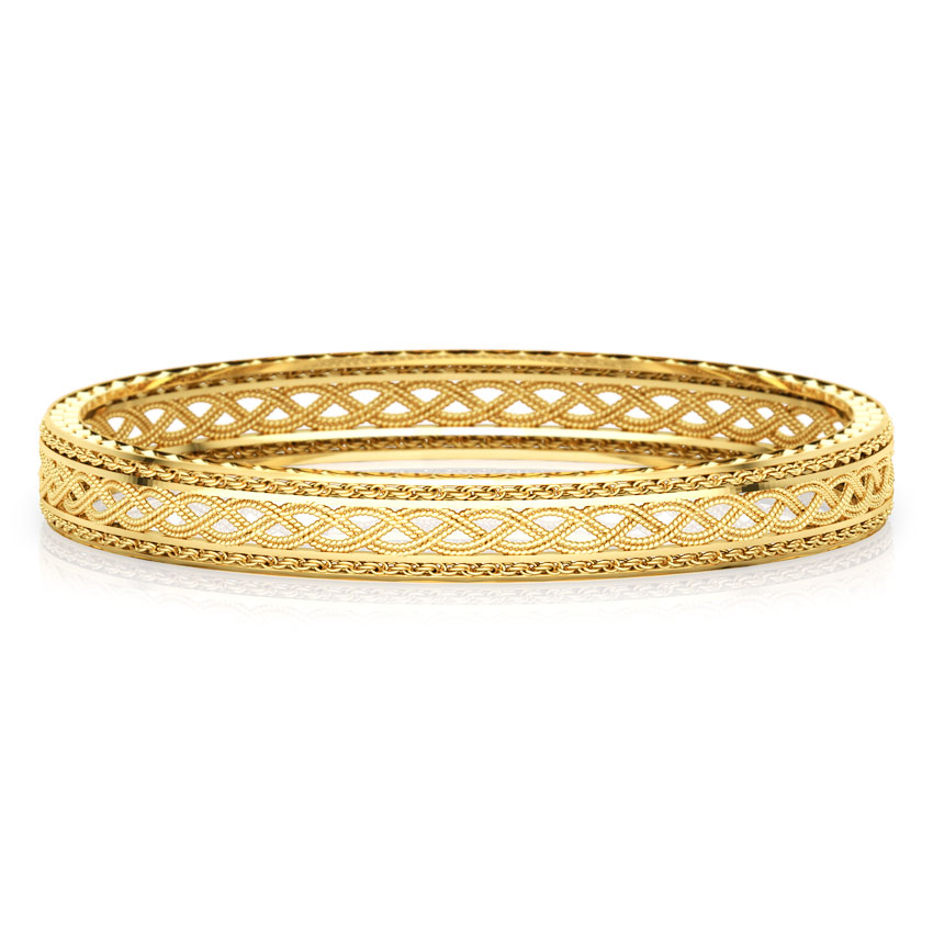 Flex Braid Gold Bangle