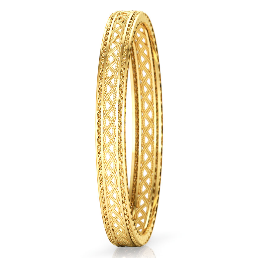 Flex Braid Gold Bangle