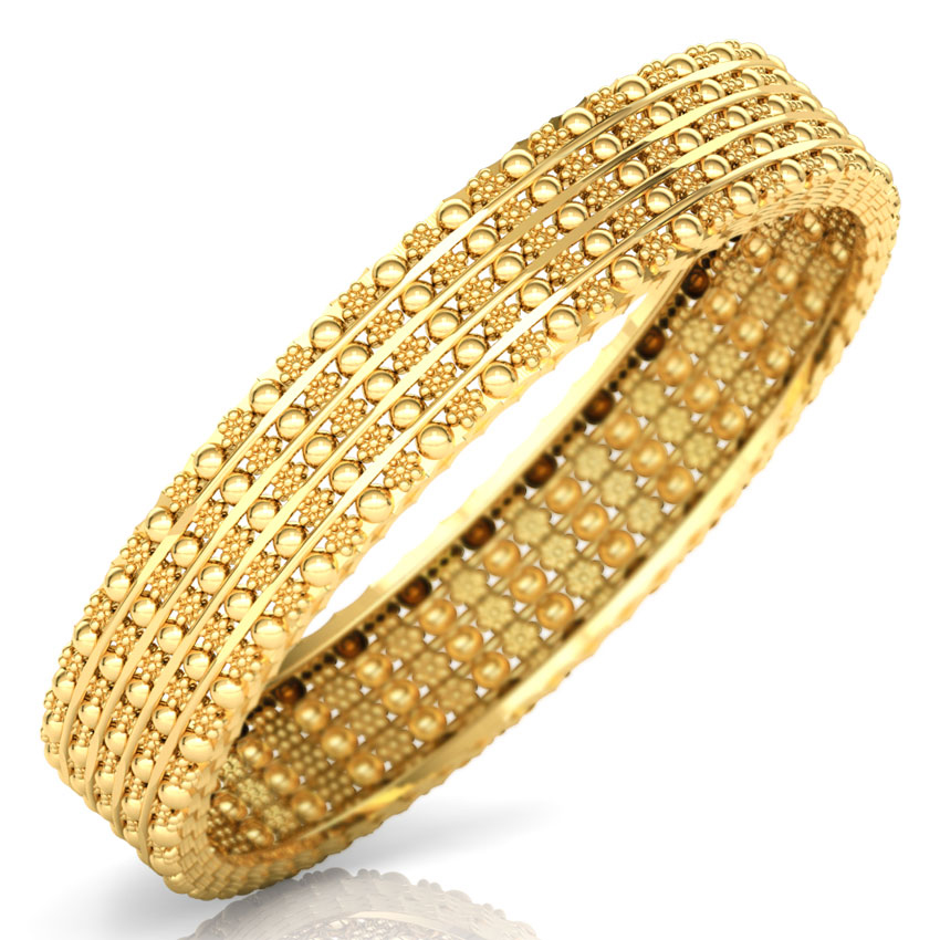 Floral Beads Gold Bangle Floral Beads Gold Bangle