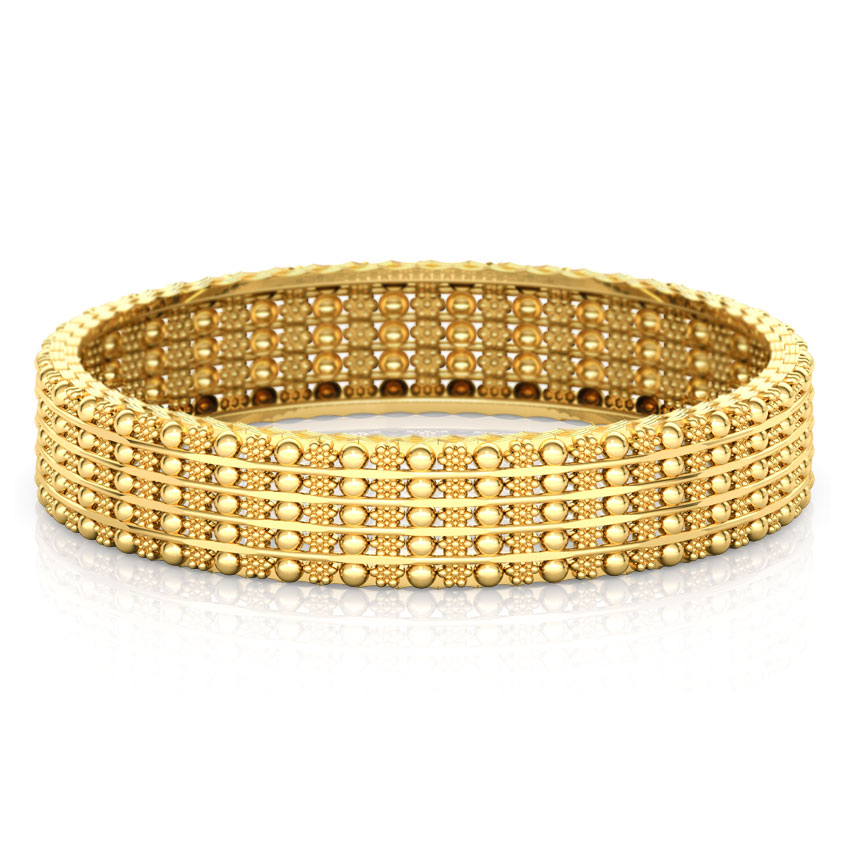 Floral Beads Gold Bangle Floral Beads Gold Bangle