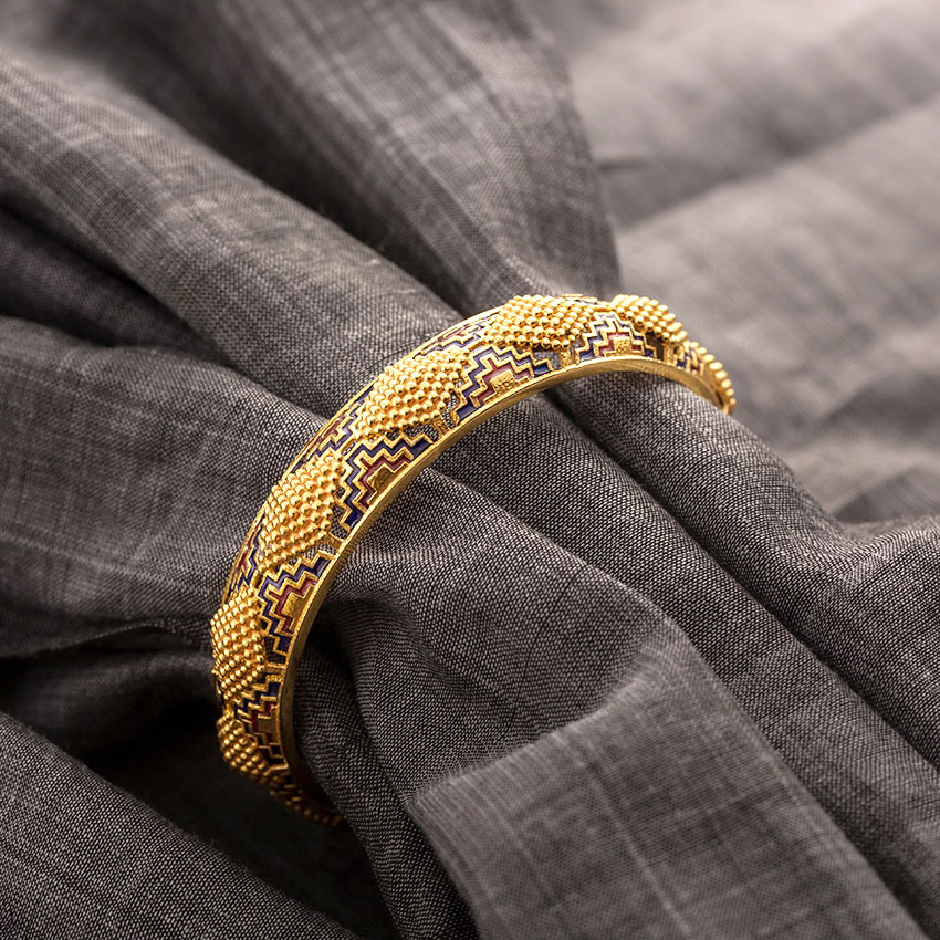 Wide Intricate Gold Bangle Wide Intricate Gold Bangle