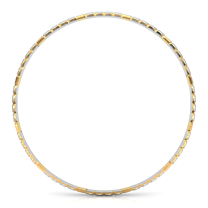 Four Tone Grooved Gold Bangle Set of 4