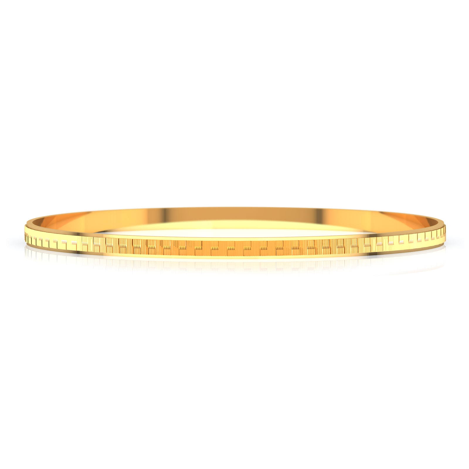 Straight Weave Gold Bangle Set of 4