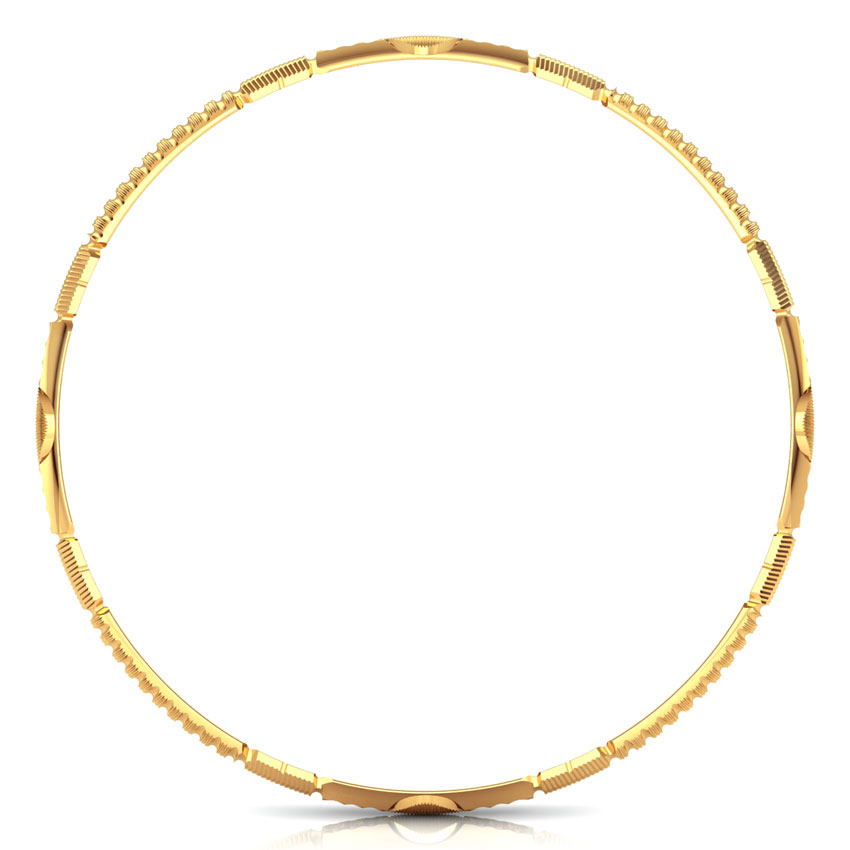 Patterened Gold Bangle Set of 2