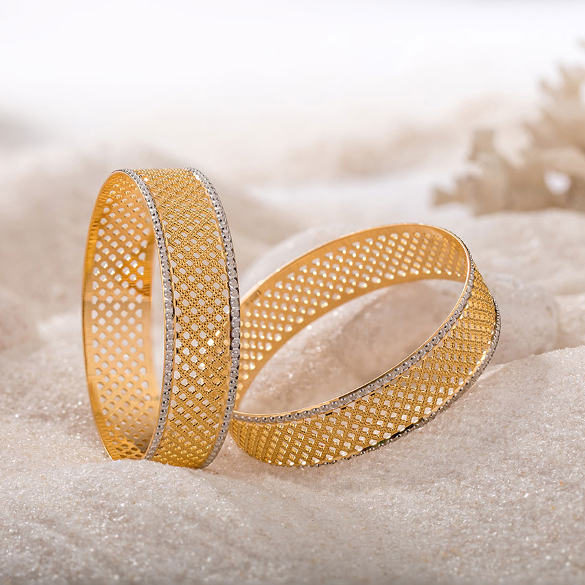 Mesh Gold Bangle