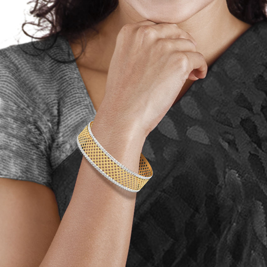 Mesh Gold Bangle