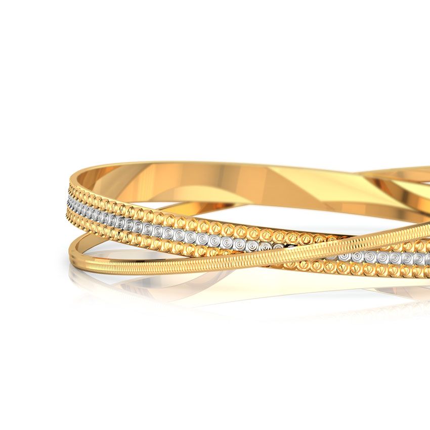 Crossover Gold Bangle