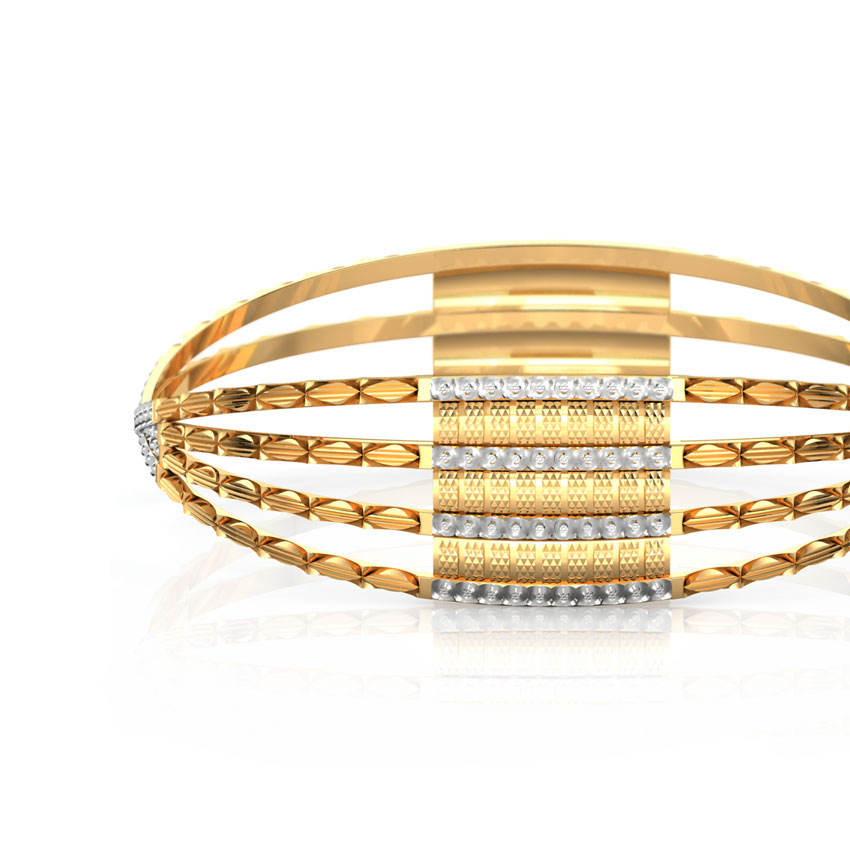 Helix Twist Gold Bangle