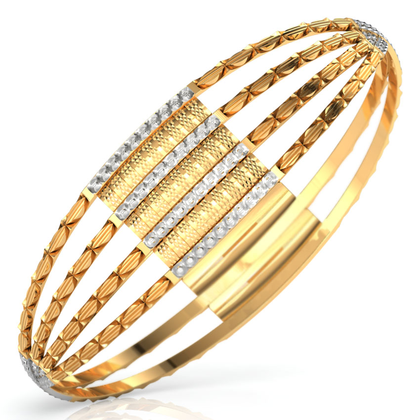Helix Twist Gold Bangle