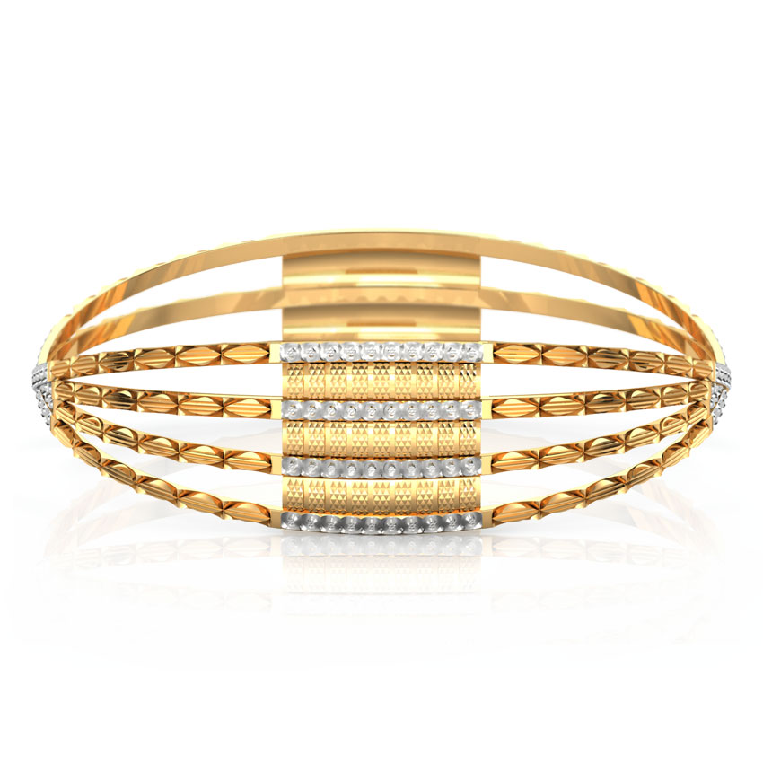 Helix Twist Gold Bangle