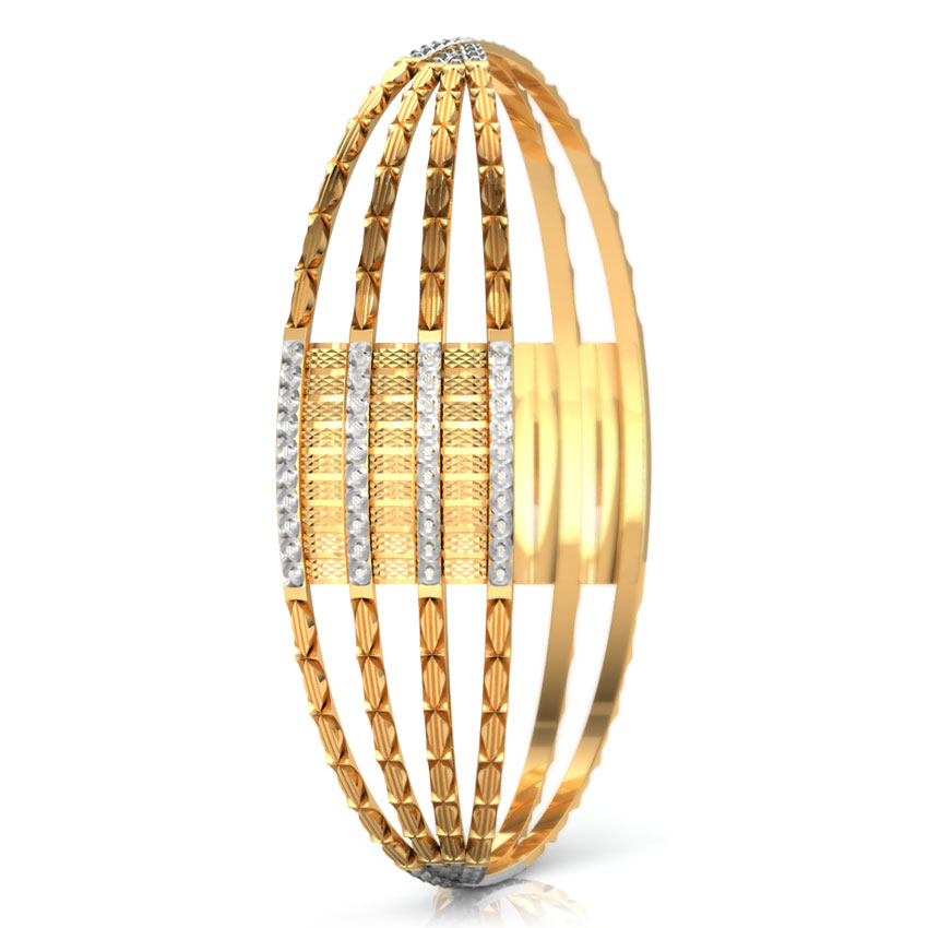 Helix Twist Gold Bangle