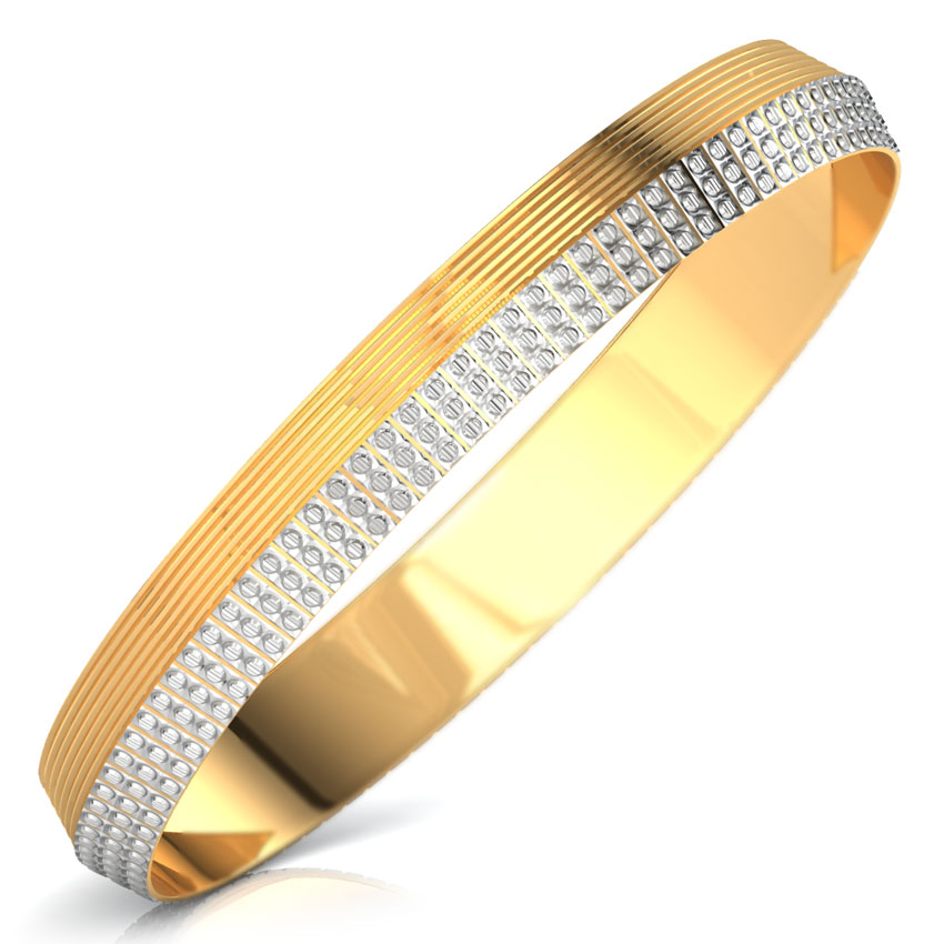 Three-Tone Pattern Gold Bangle Three-Tone Pattern Gold Bangle