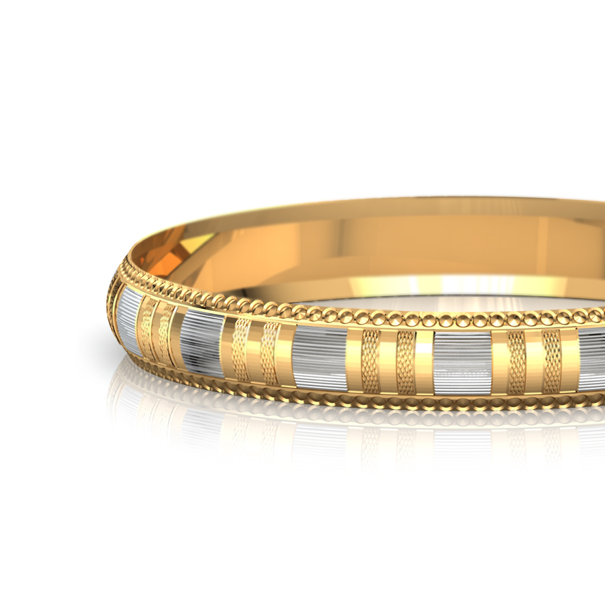 Straight Facet Gold Bangle