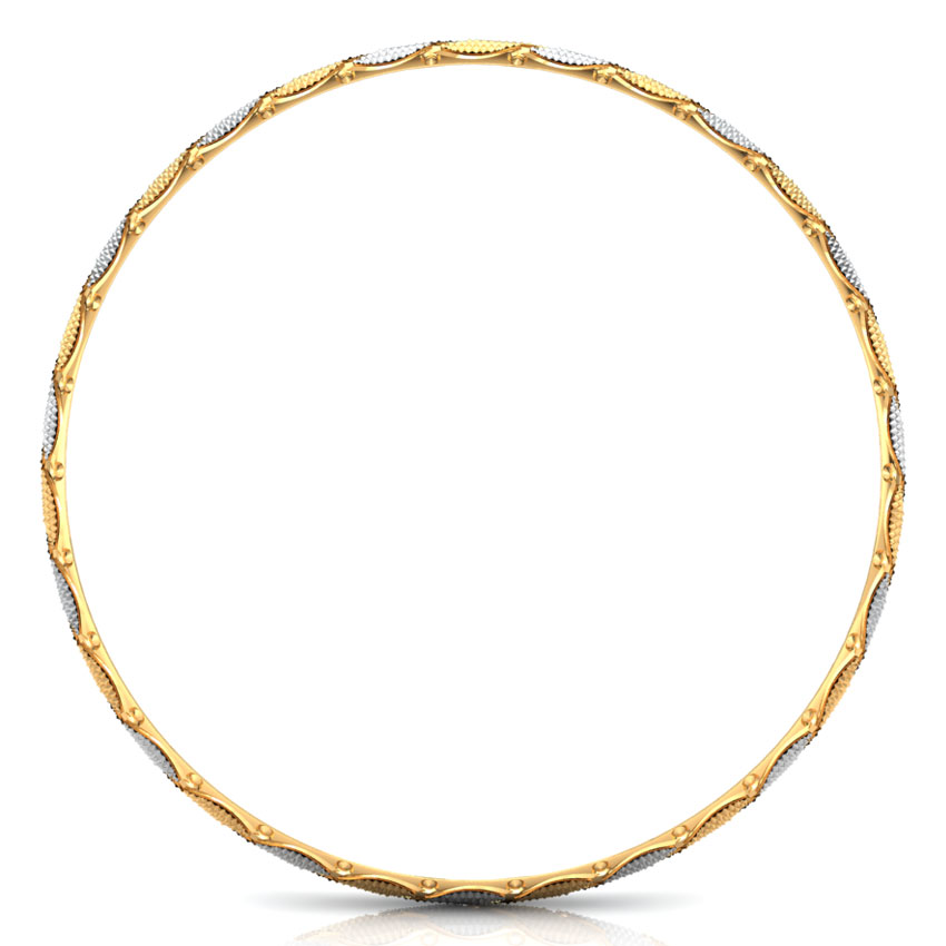 Curvy Deco Gold Bangle Set of 2