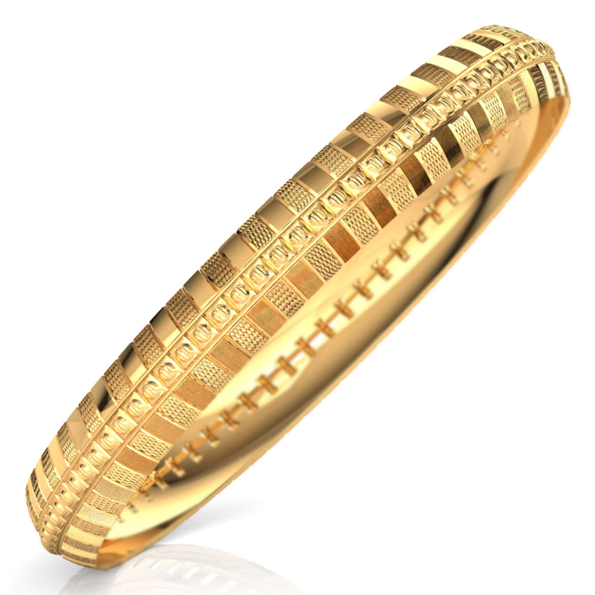 Waver Texture Gold Bangle