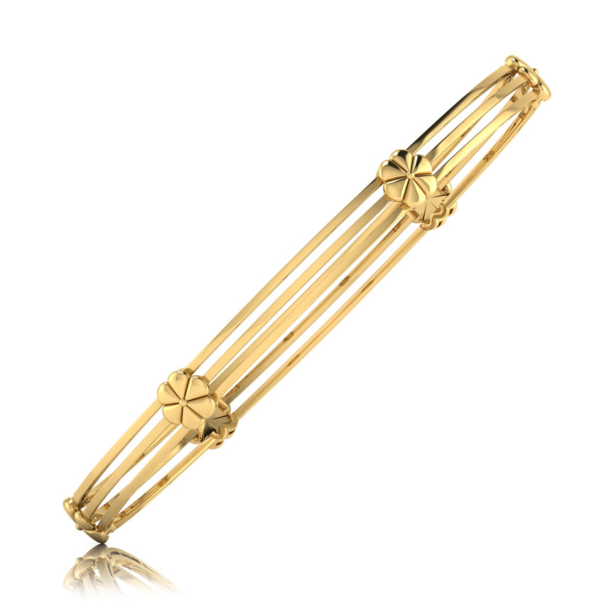 Freya Floral Gold Bangle