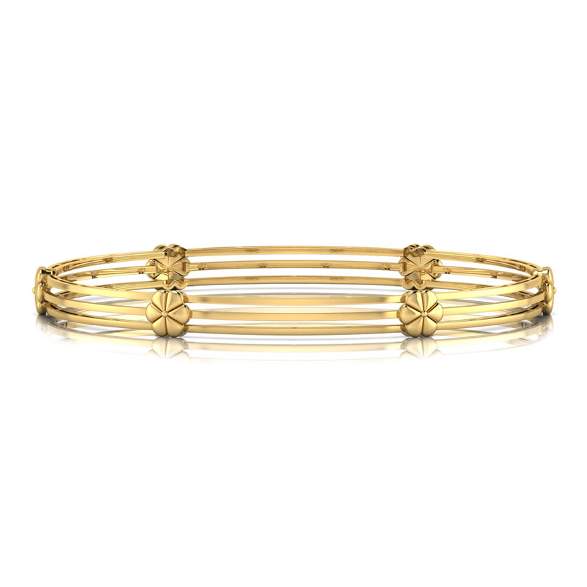 Freya Floral Gold Bangle