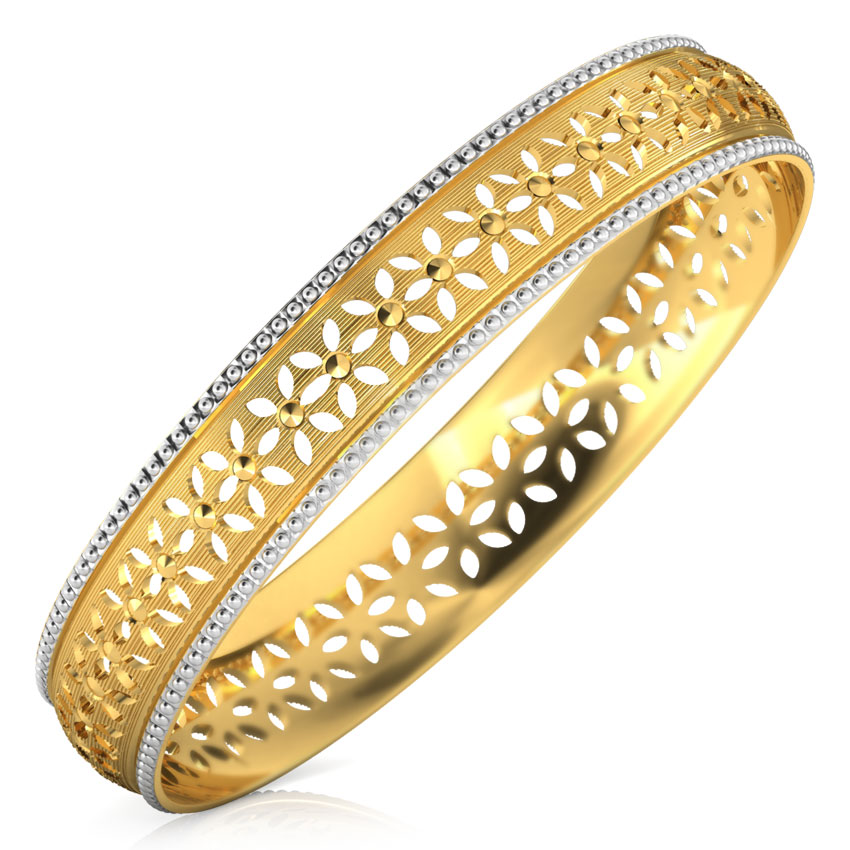 Petals Cutout Gold Bangle