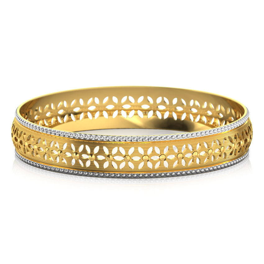 Petals Cutout Gold Bangle