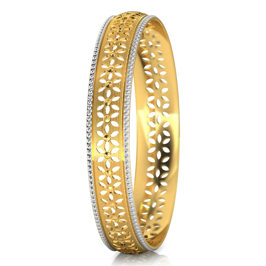Petals Cutout Gold Bangle