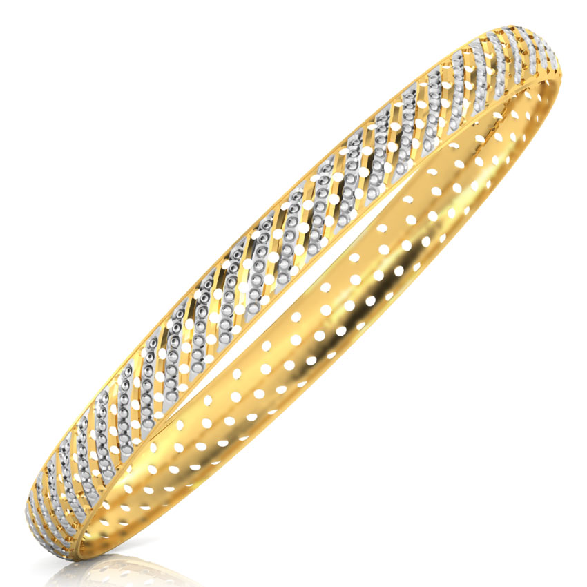 Edgy Lattice Gold Bangle