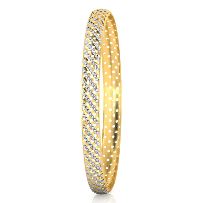Edgy Lattice Gold Bangle