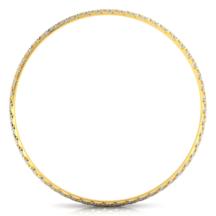 Edgy Lattice Gold Bangle