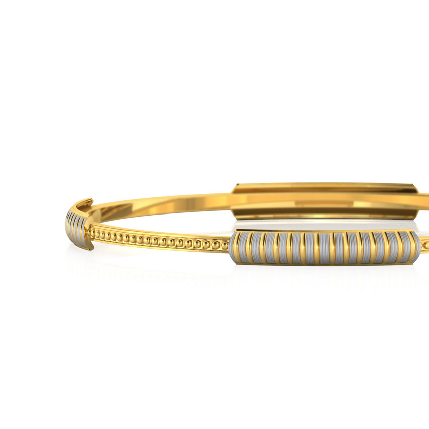 Linear Groove Gold Bangle