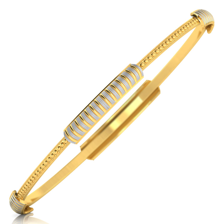 Linear Groove Gold Bangle