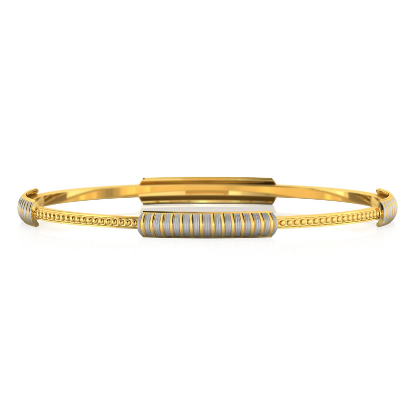 Linear Groove Gold Bangle