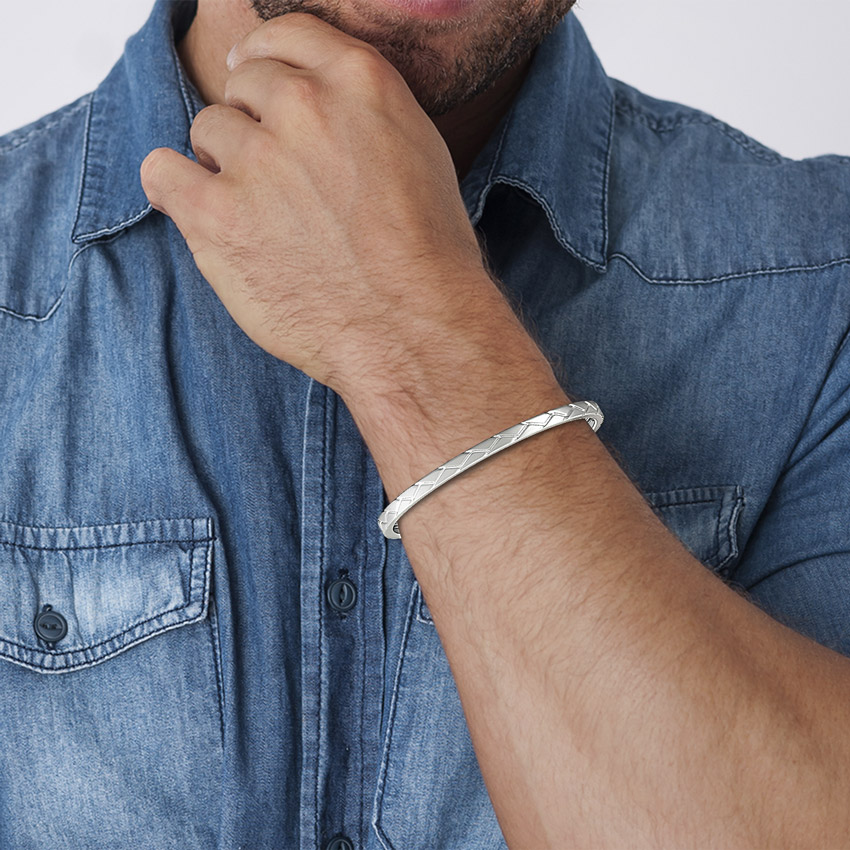 Simon Platinum Kada for Men