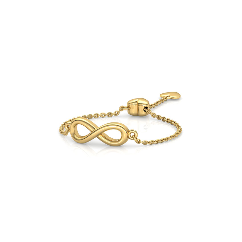 Infinity Heart Gold Flexi Ring Infinity Heart Gold Flexi Ring