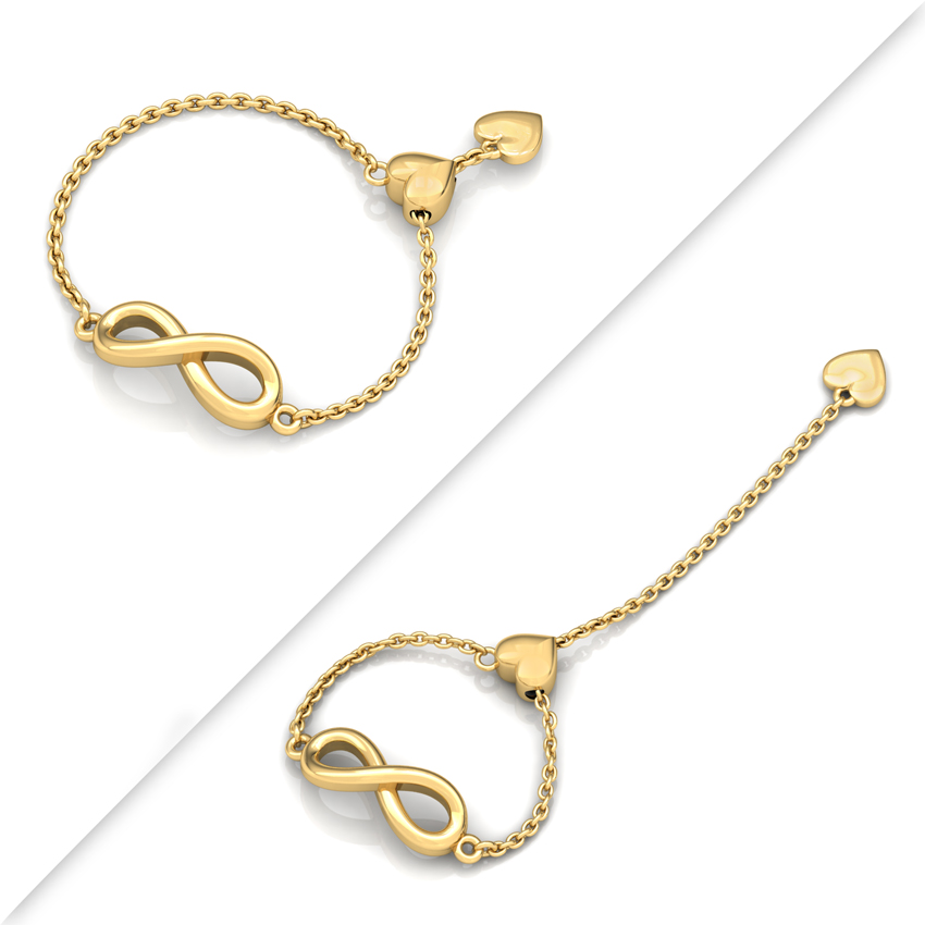 Infinity Heart Gold Flexi Ring Infinity Heart Gold Flexi Ring