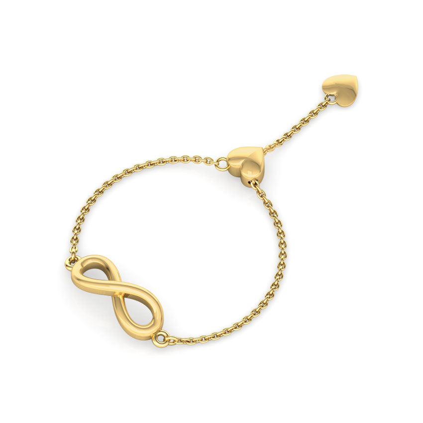 Infinity Heart Gold Flexi Ring Infinity Heart Gold Flexi Ring