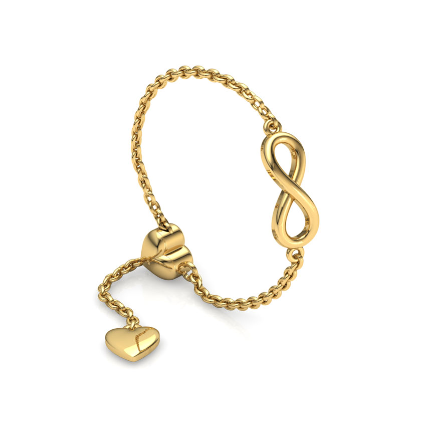 Infinity Heart Gold Flexi Ring Infinity Heart Gold Flexi Ring