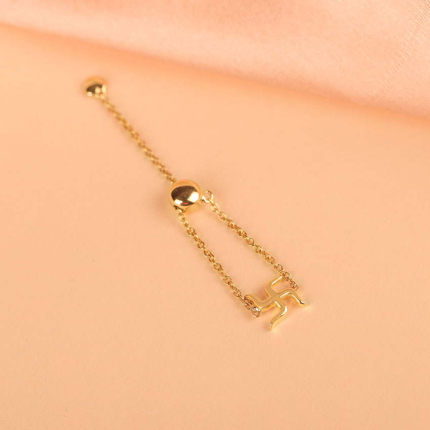 Swastik Gold Flexi Ring Swastik Gold Flexi Ring