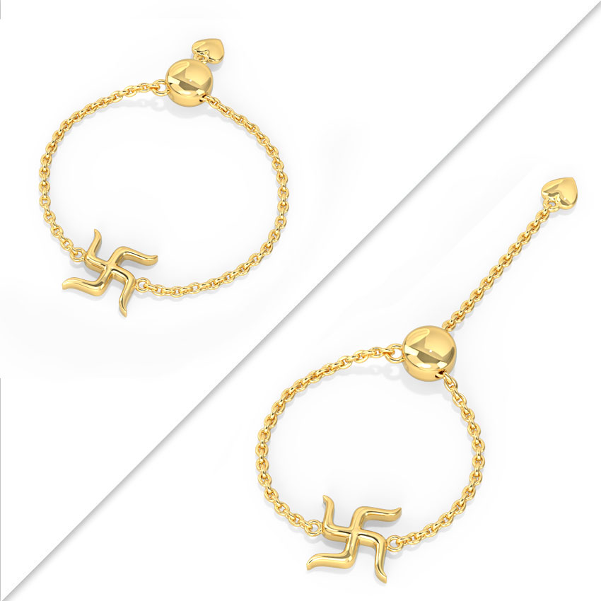 Swastik Gold Flexi Ring Swastik Gold Flexi Ring