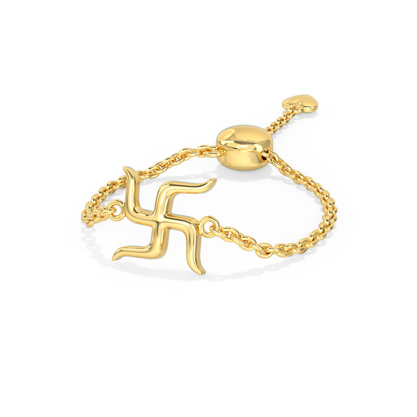 Swastik Gold Flexi Ring Swastik Gold Flexi Ring