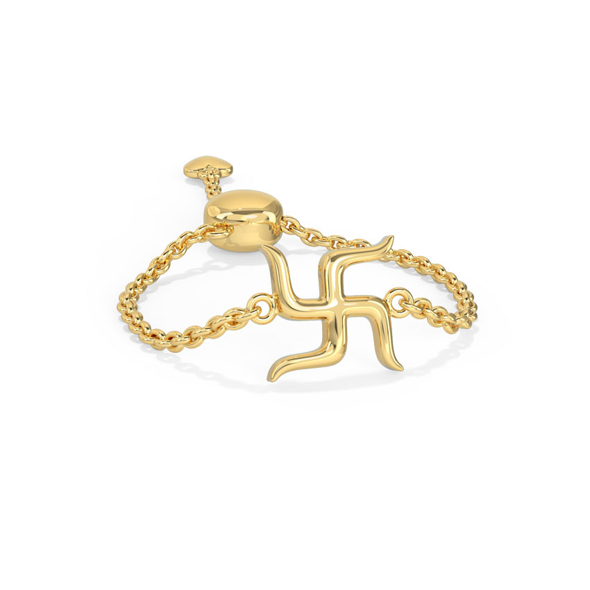 Swastik Gold Flexi Ring Swastik Gold Flexi Ring
