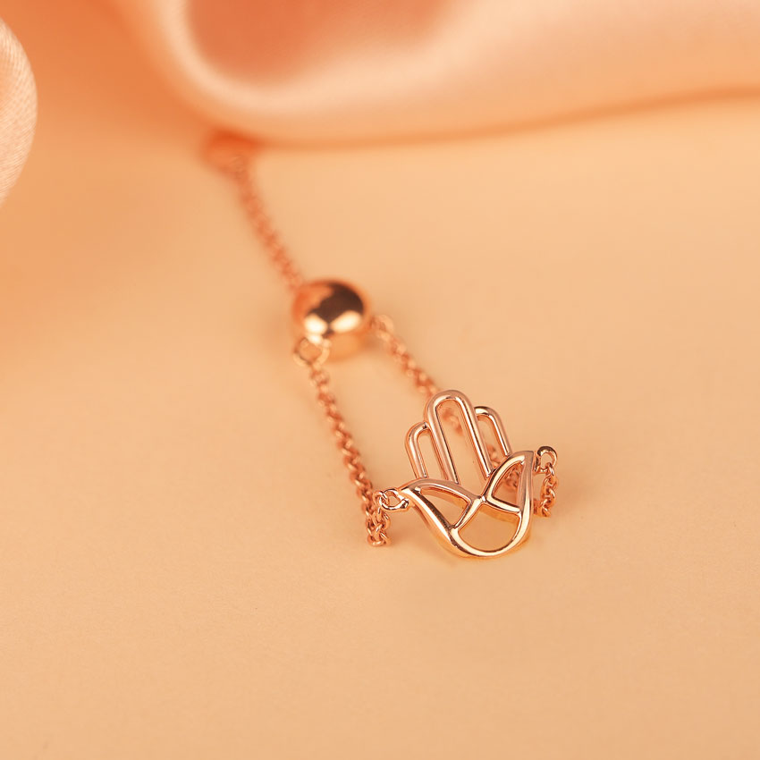 Hamsa Gold Flexi Ring