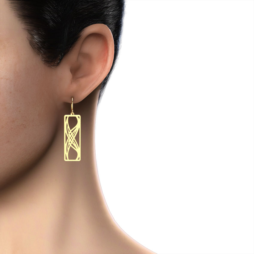 Rectangular Drop Earrings