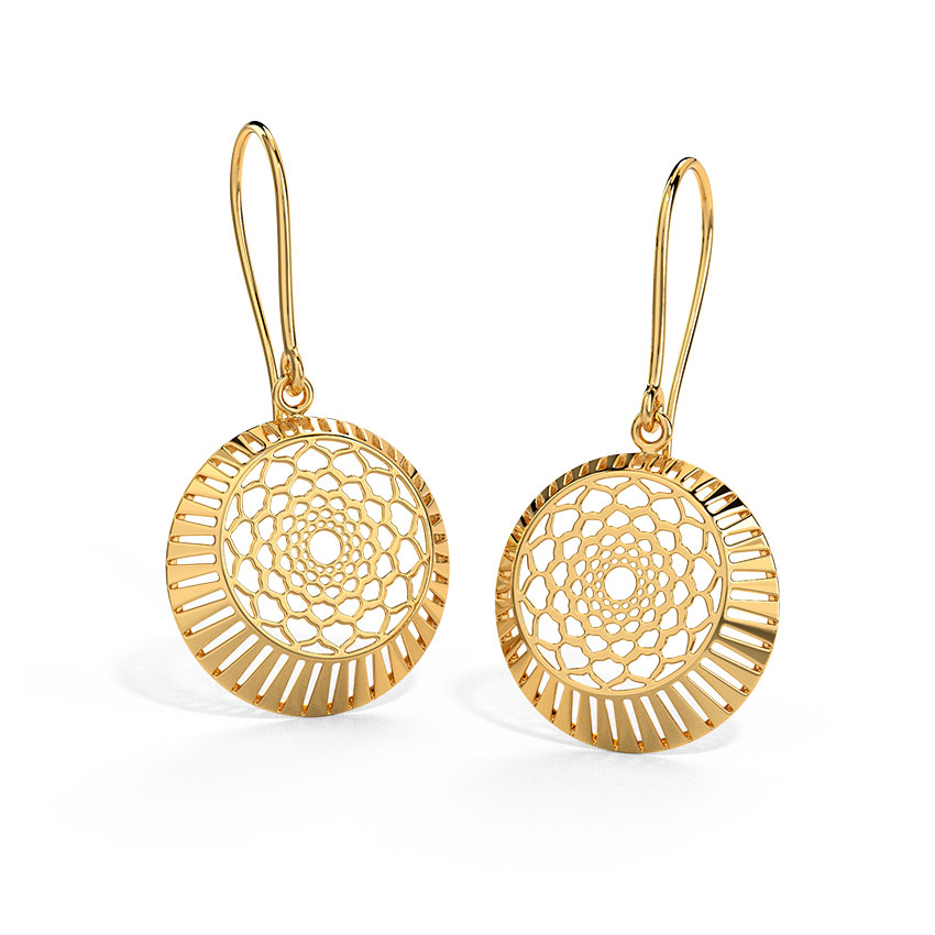 Delicate Jali Drop Earrings